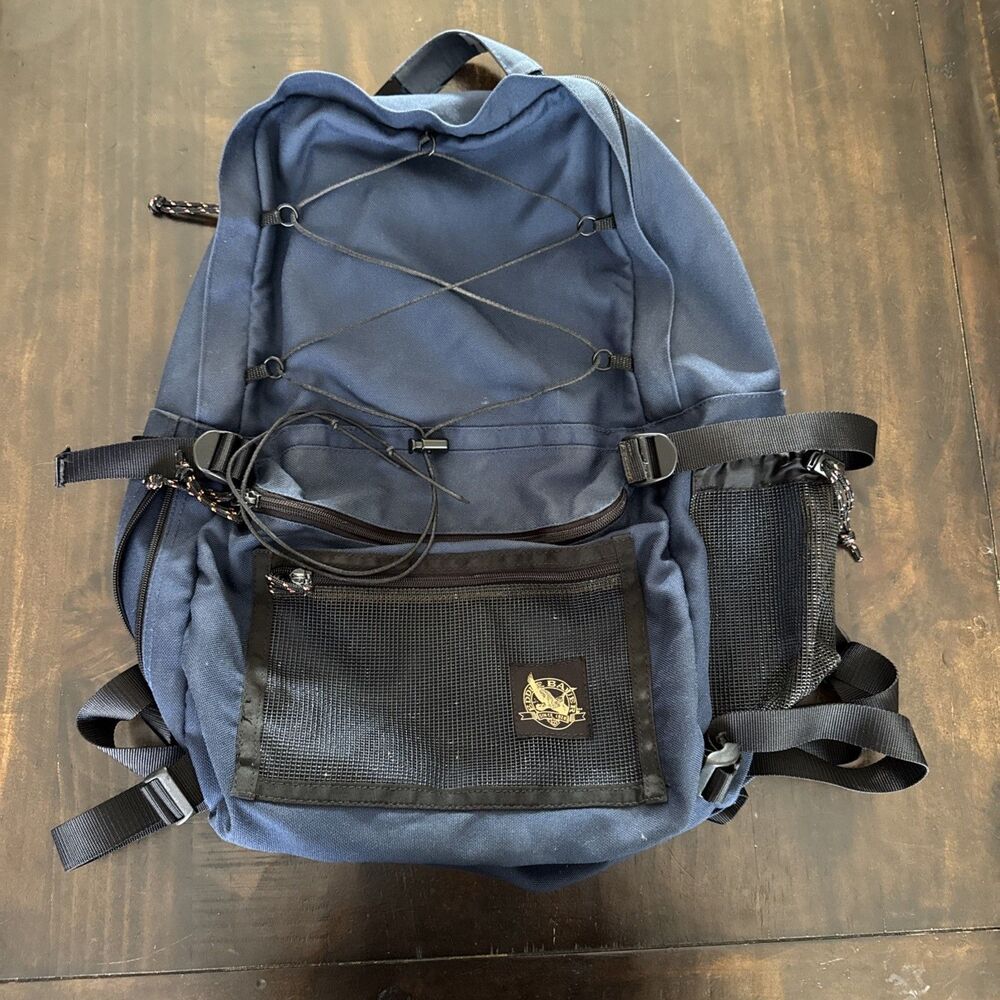 Vintage Eddie Bauer Backpack Blue Gray Black